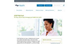 MyChart - Login Page - UCSF MyChart - UCSF Medical Center