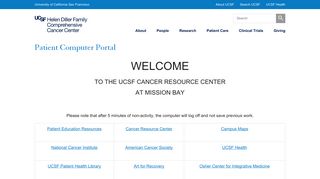 Patient Computer Portal | UCSF Helen Diller Family Comprehensive ...