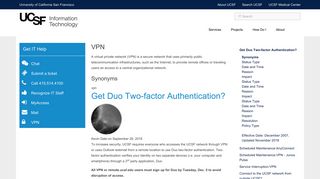 VPN | it.ucsf.edu - UCSF Medical Center