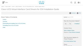 Cisco UCS Virtual Interface Card Drivers for ESX Installation Guide ...