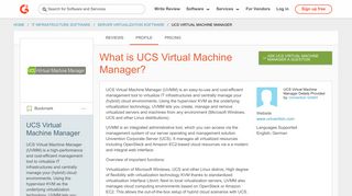 UCS Virtual Machine Manager | G2 Crowd