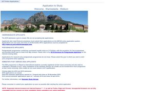 Online Applications - UCT