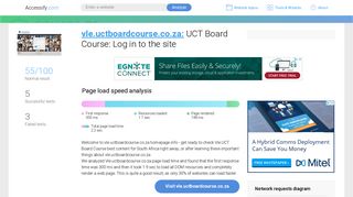Access vle.uctboardcourse.co.za. UCT Board Course: Log in to the site