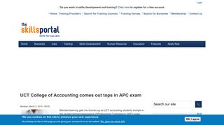 UCT College of Accounting comes out tops in APC exam | Skills Portal