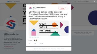 UCT Careers Service on Twitter: 