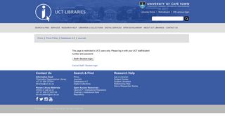 User account - UCT Libraries