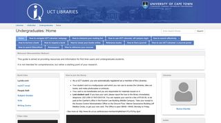 How to renew your books online - Undergraduates - LibGuides ... - UCT