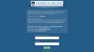 Oracle PeopleSoft Sign-in - UCT