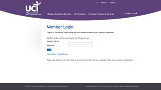 Member Login - United Commercial Travelers - UCT