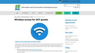 Wireless access for UCT guests | Information and Communication ...