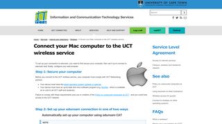 Connect your Mac computer to the UCT wireless service - UCT ICTS