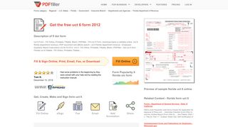 2012 FL DoR RT-6 (Formerly UCT-6) Fill Online, Printable, Fillable ...
