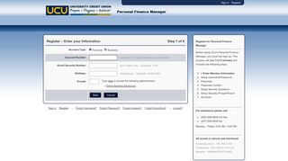 Register - UCU's Personal Finance Manager