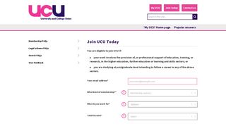 UCU - Join UCU Today