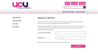 UCU - Create a New Account
