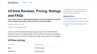 UCView Reviews, Pricing, Key Info, and FAQs - The SMB Guide