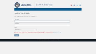 Student Portal Login - University of Dubai