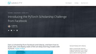 Introducing the PyTorch Scholarship Challenge from Facebook | Udacity
