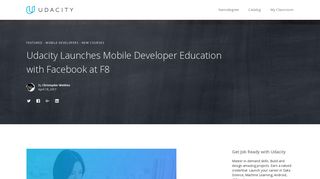 Udacity Launches Mobile Developer Education with Facebook at F8 ...