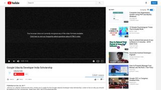 Google Udacity Developer India Scholarship - YouTube