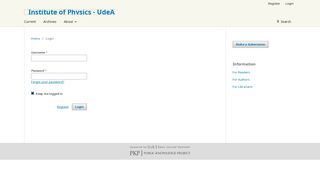 Login | Physics Graduate Programs - UdeA