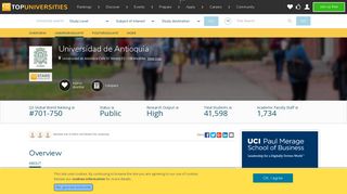 Universidad de Antioquia | Undergraduate | Top Universities