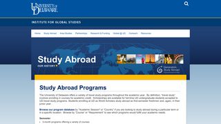Study Abroad Programs - University of Delaware