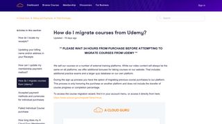 How do I migrate courses from Udemy? – A Cloud Guru