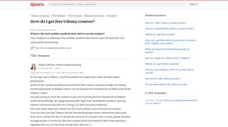 How to get free Udemy courses - Quora