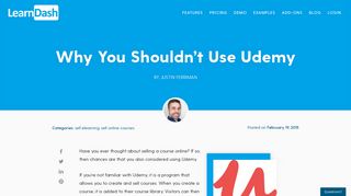 Why You Shouldn't Use Udemy - LearnDash