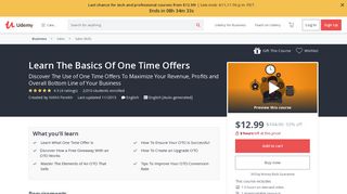 Learn The Basics Of One Time Offers | Udemy