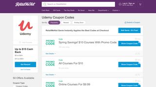 $10 Off Udemy Coupon, Promo Codes - RetailMeNot
