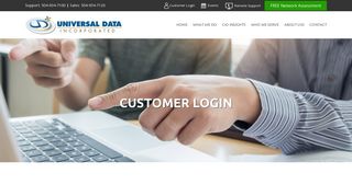 Customer Login - Universal Data Inc.