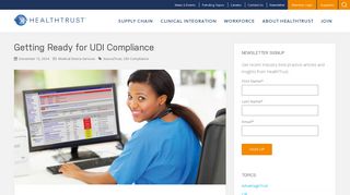 Getting Ready for UDI Compliance - HealthTrust - Performance ...