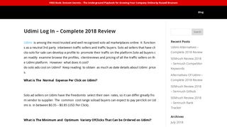 Udimi Log In – Complete 2018 Review | Ideaidee
