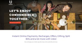 Udio - Online Payments, Mobile Recharges, Offers, Gifting