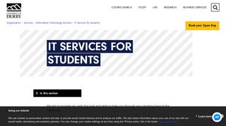 IT Services for students - Information Technology ... - University of Derby