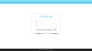 UDOM SR - Login - The University of Dodoma