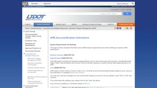 ePM Java and Browser Instructions - Utah Department of Transportation