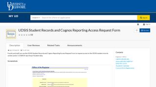 UDSIS Student Records and Cognos Reporting Access Request Form ...