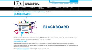 Blackboard - The UEA Portal