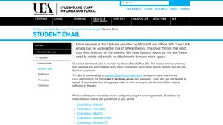 Student Email - UEA