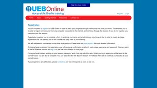 Registration | UEBOnline Accessible