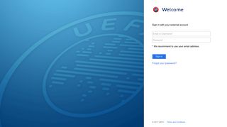 UEFA Authentication Services Sign in with your external account * We ...