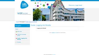 UEL Site: Guide: Logging into Moodle