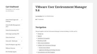 VMware User Environment Manager 9.6 – Carl Stalhood