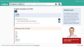 English Translation of “UERJ” | Collins Portuguese-English Dictionary