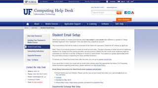 Student Email Setup - UF Help Desk - University of Florida