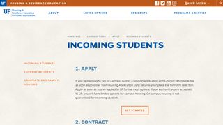 Incoming Students | housing.ufl.edu