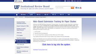 Web-Based Submission Tracking for Paper Studies - UF IRBs